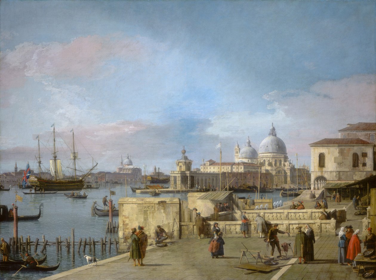 Ingång till Canal Grande från Molo, Venedig, 17421744. av Canaletto
