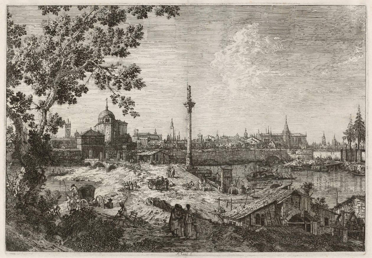 En fantasibild av Padua av Canaletto
