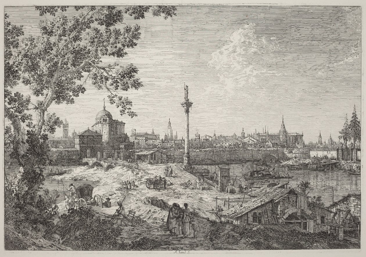 Fantasiutsikt över Padua av Canaletto