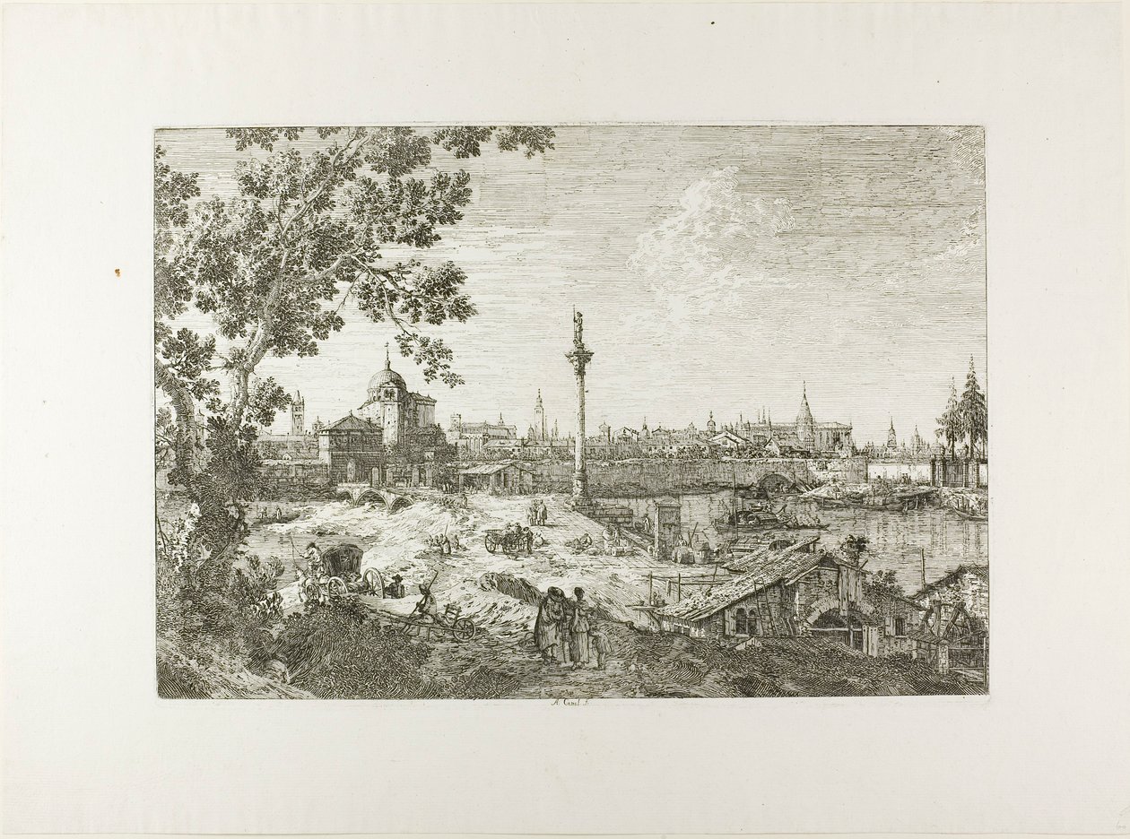 Imaginär vy över Padua, från Vedute av Canaletto