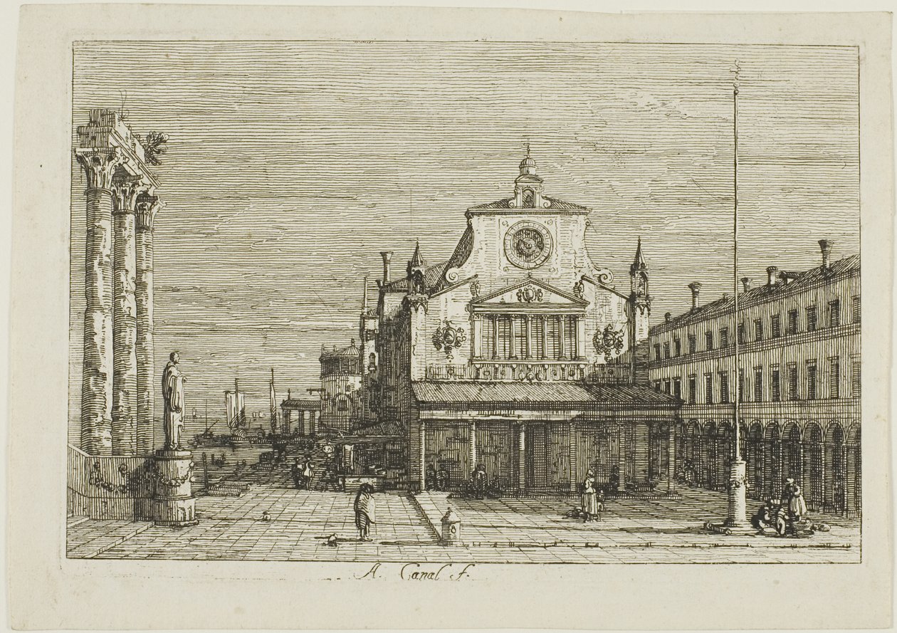 Imaginary View of S. Giacomo di Rialto, från Vedute av Canaletto