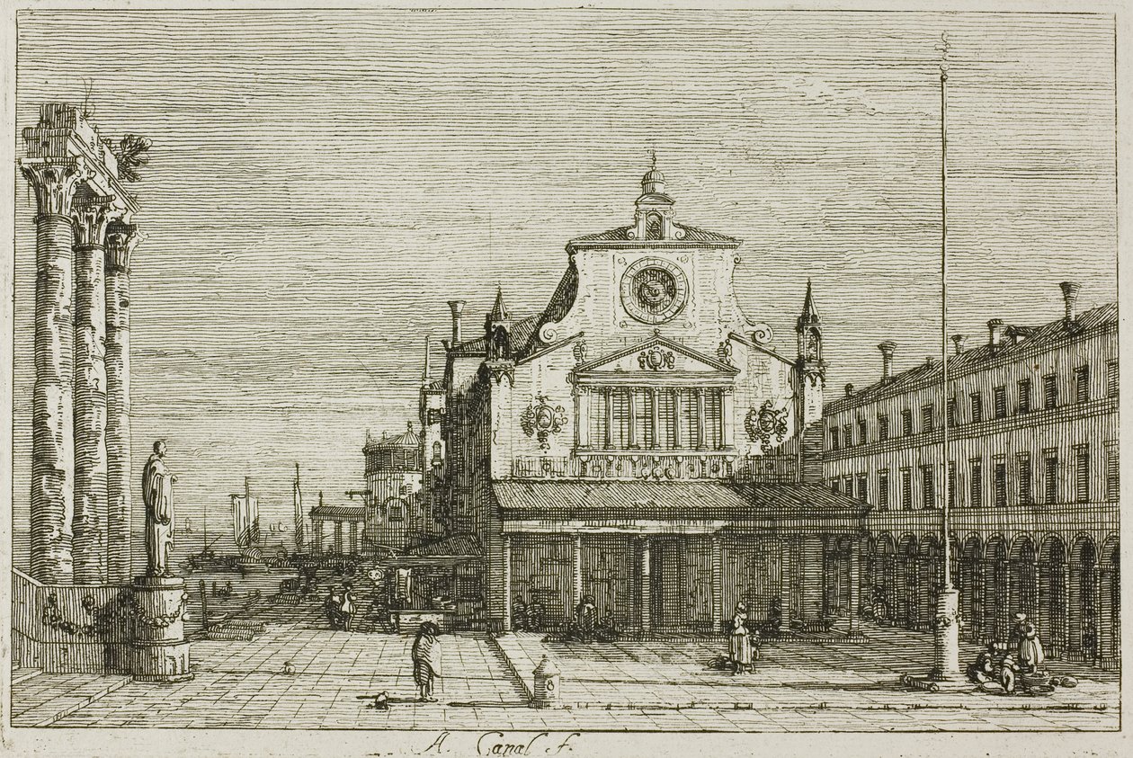 Imaginary View of S. Giacomo di Rialto, från Vedute av Canaletto