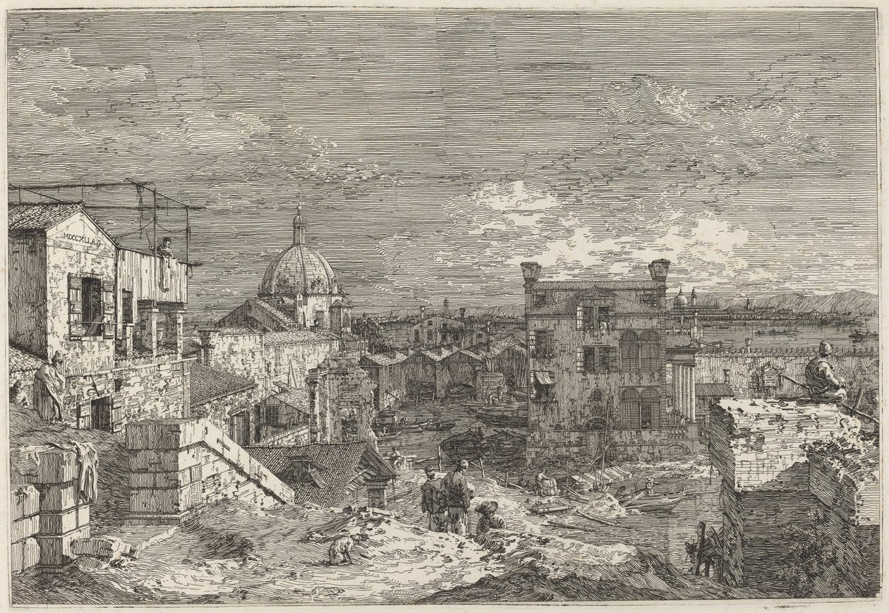 Fantasifull utsikt över Venedig av Canaletto