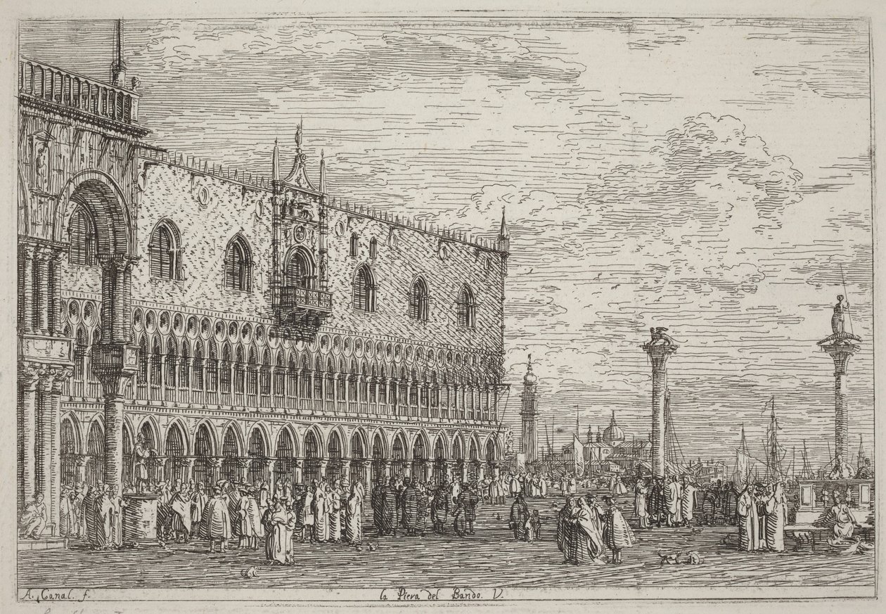 La Piera del Bando. V. av Canaletto