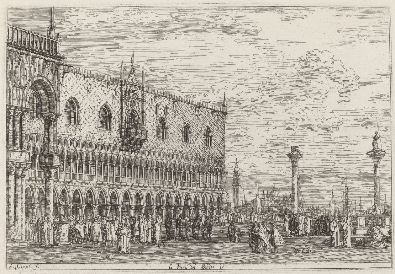 The Pier of the Bando. v., c. 17351746. av Canaletto