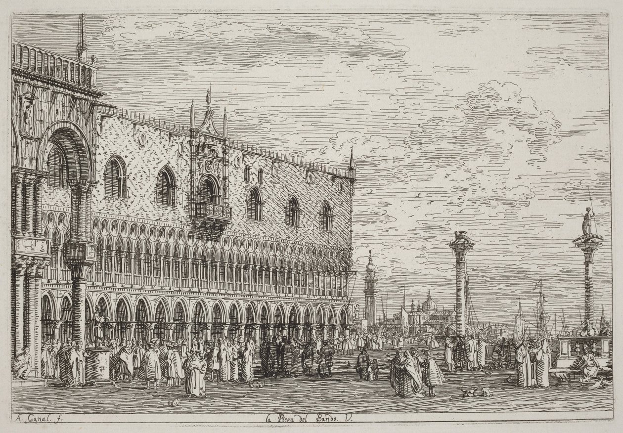 La Piera del Bando. V. av Canaletto