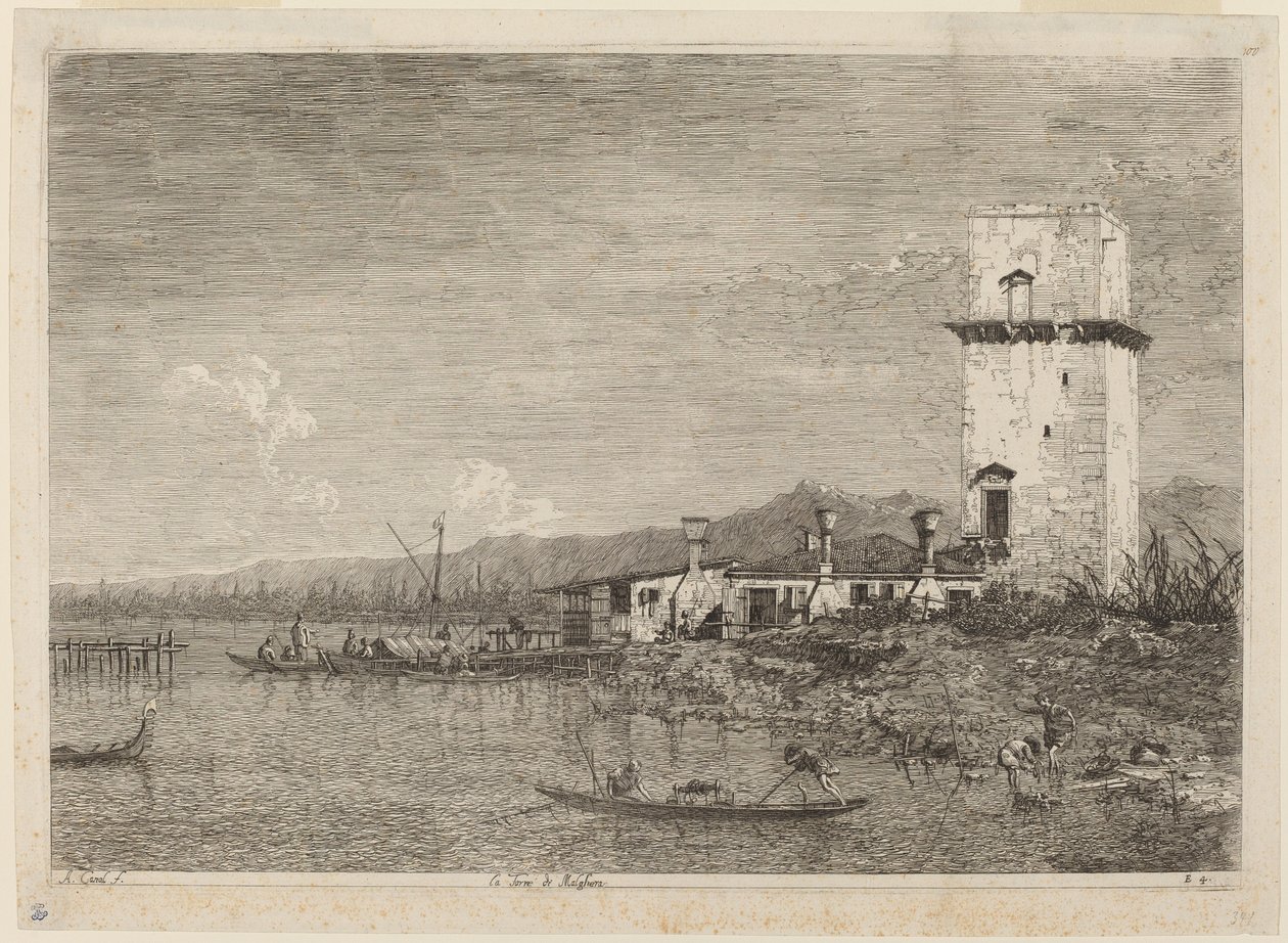 Tornet i Malghera av Canaletto
