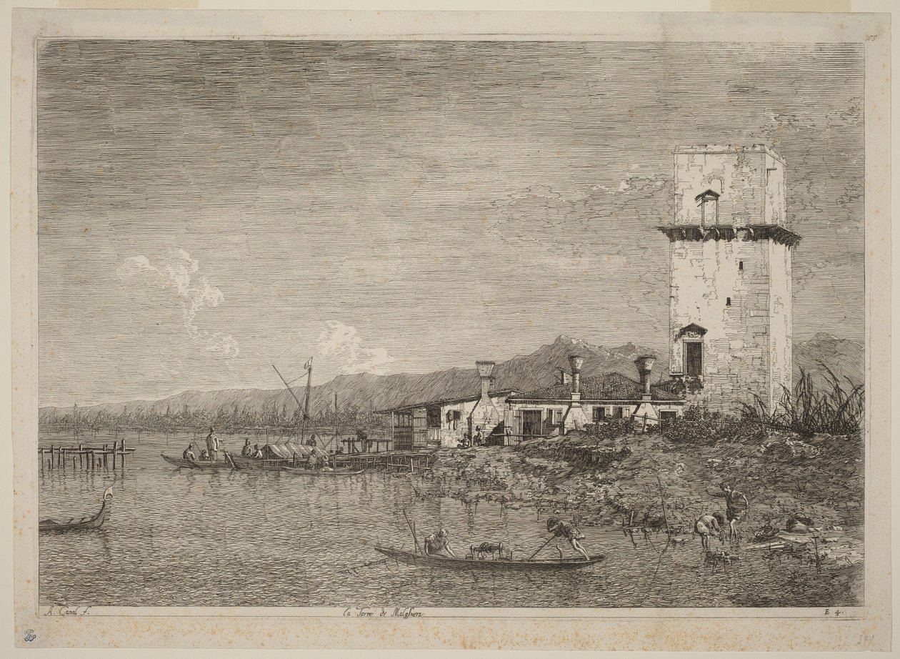 Tornet i Malghera av Canaletto
