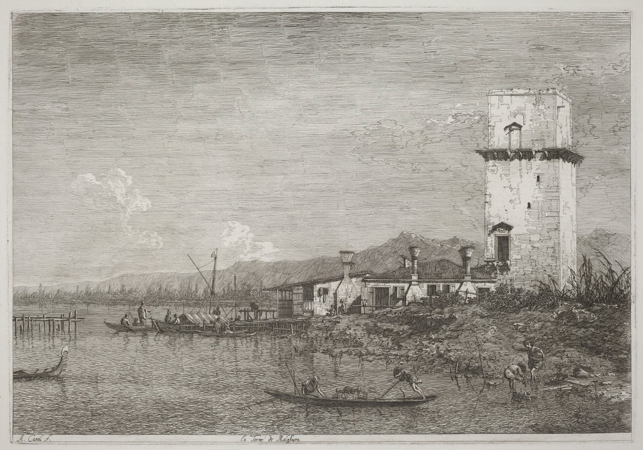 Tornet i Malghera av Canaletto