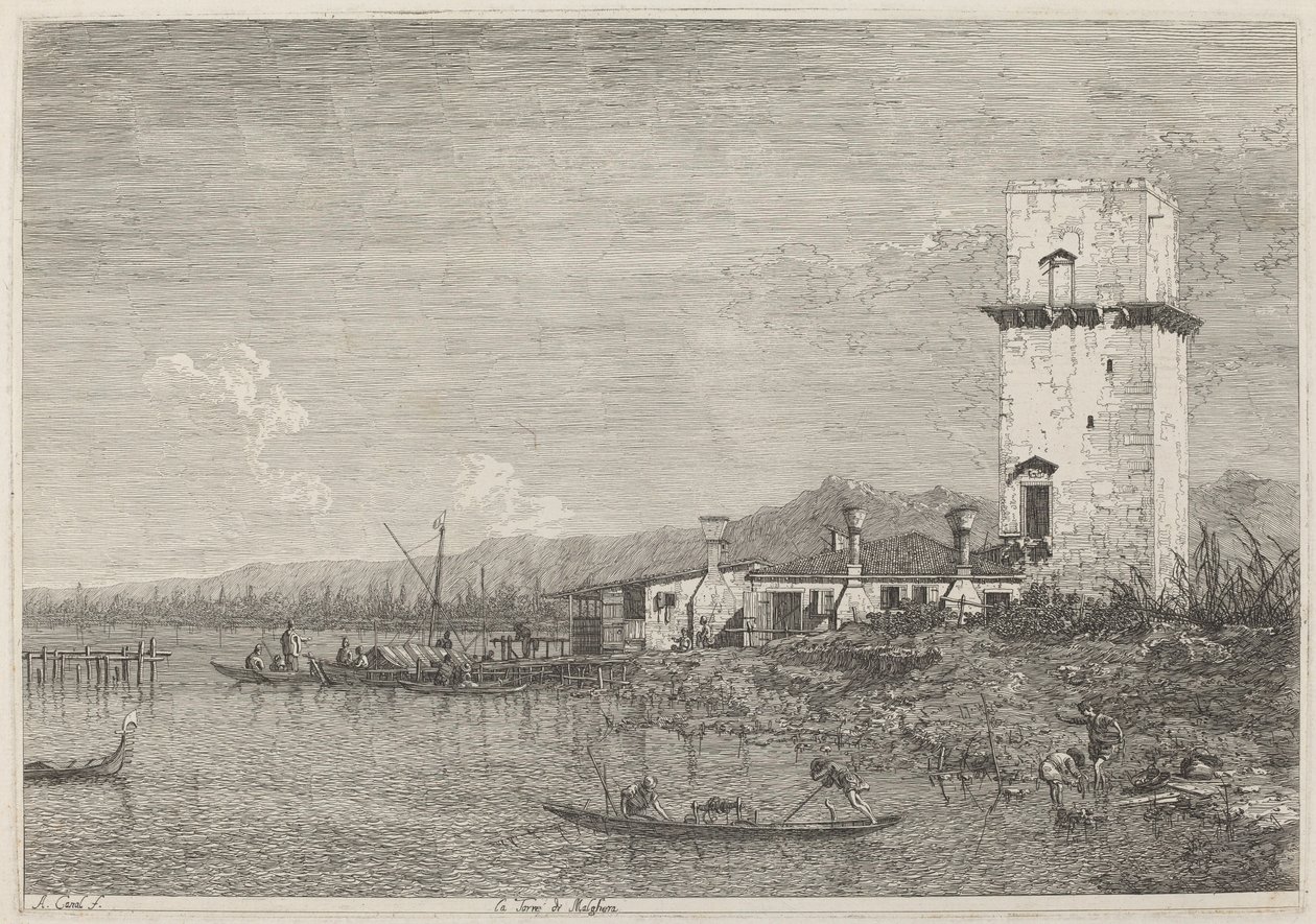Tornet i Malghera, ca. 17351746. av Canaletto