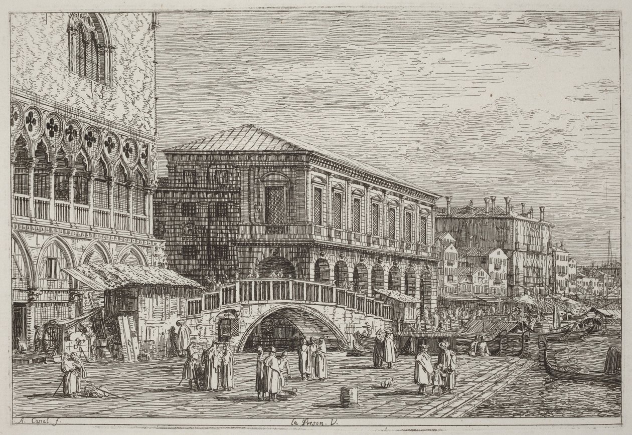 Fängelset. V. [nedre vänstra hörnet] av Canaletto
