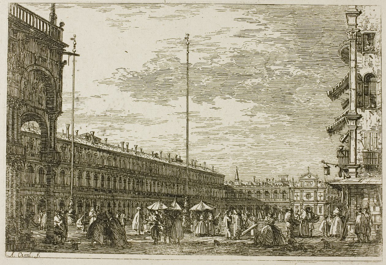 Le Procuratie niove e S. Ziminian V, från Vedute av Canaletto