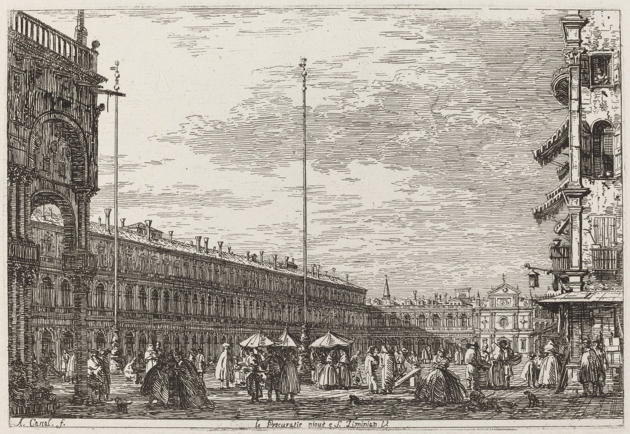 Le Procuratie niove e S. Ziminian V. [övre högra], ca. 17351746. av Canaletto