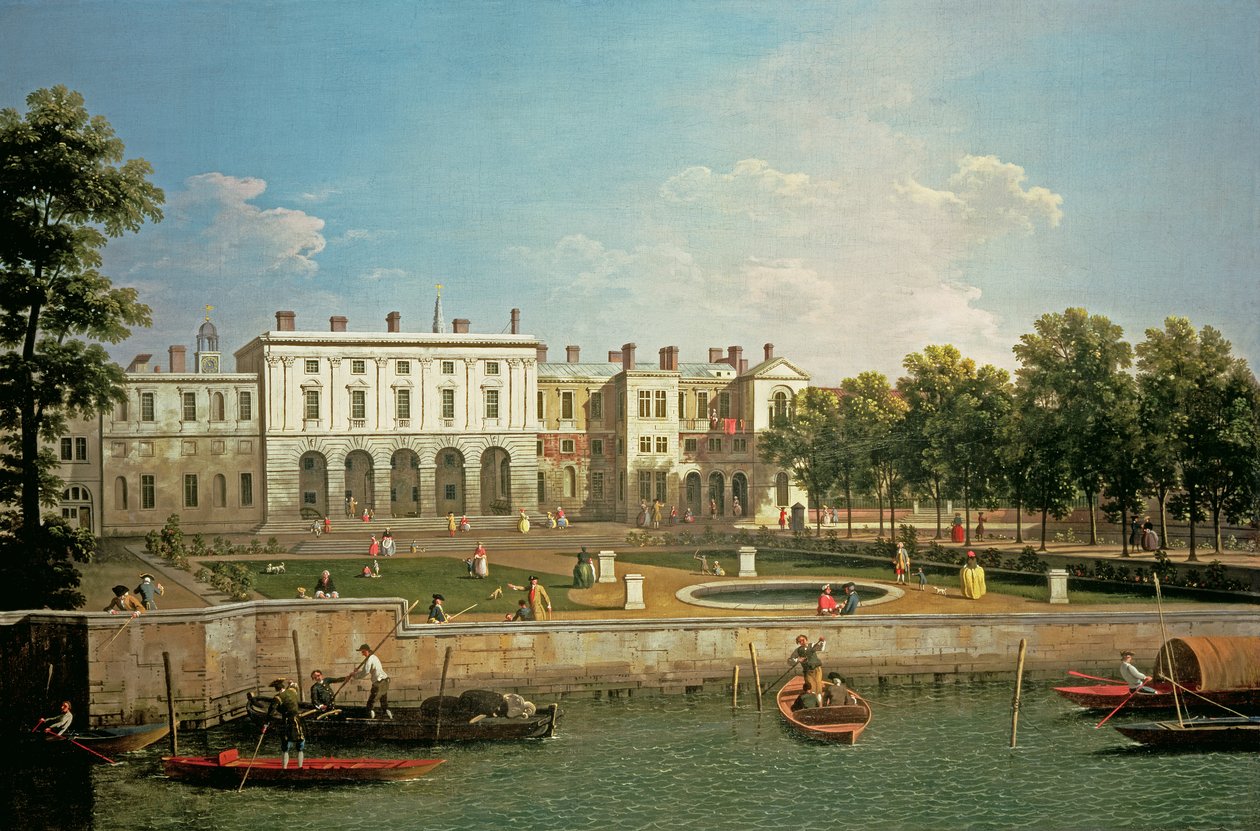 Old Somerset House från Themsen, c.1746-50 av Giovanni Antonio Canal