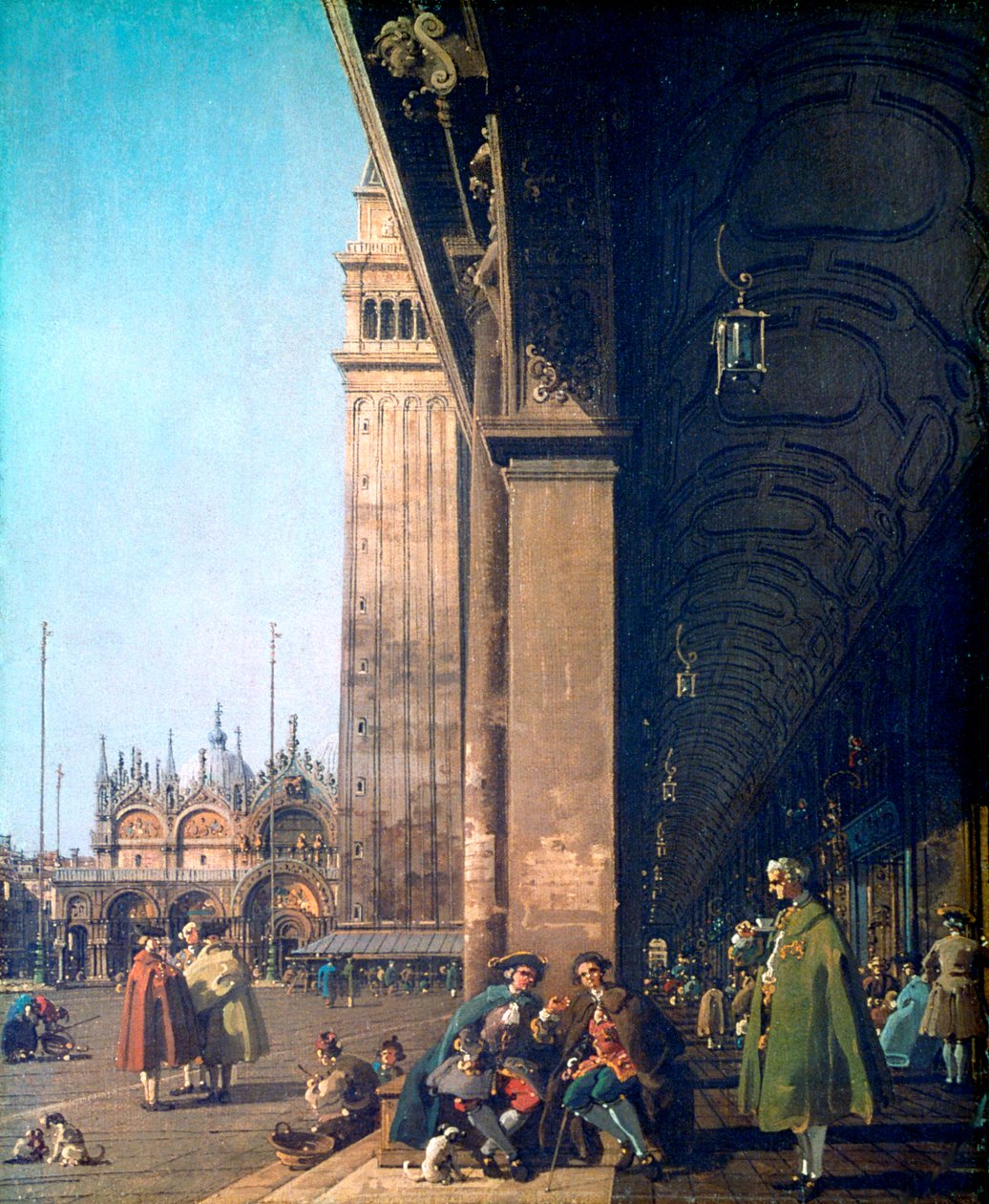 Piazza San Marco och Colonnaden, 1756 av Giovanni Antonio Canal
