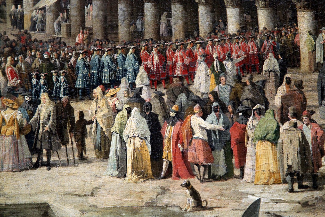 "Mottagning av den franska ambassadören i Venedig", 1726-1727 av Canaletto