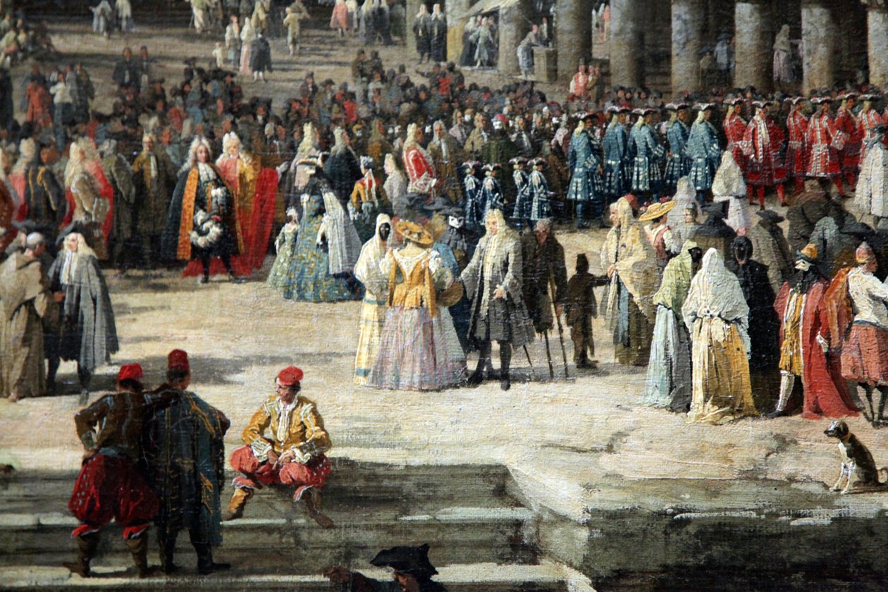 "Mottagning av den franska ambassadören i Venedig", 1726-1727 av Canaletto
