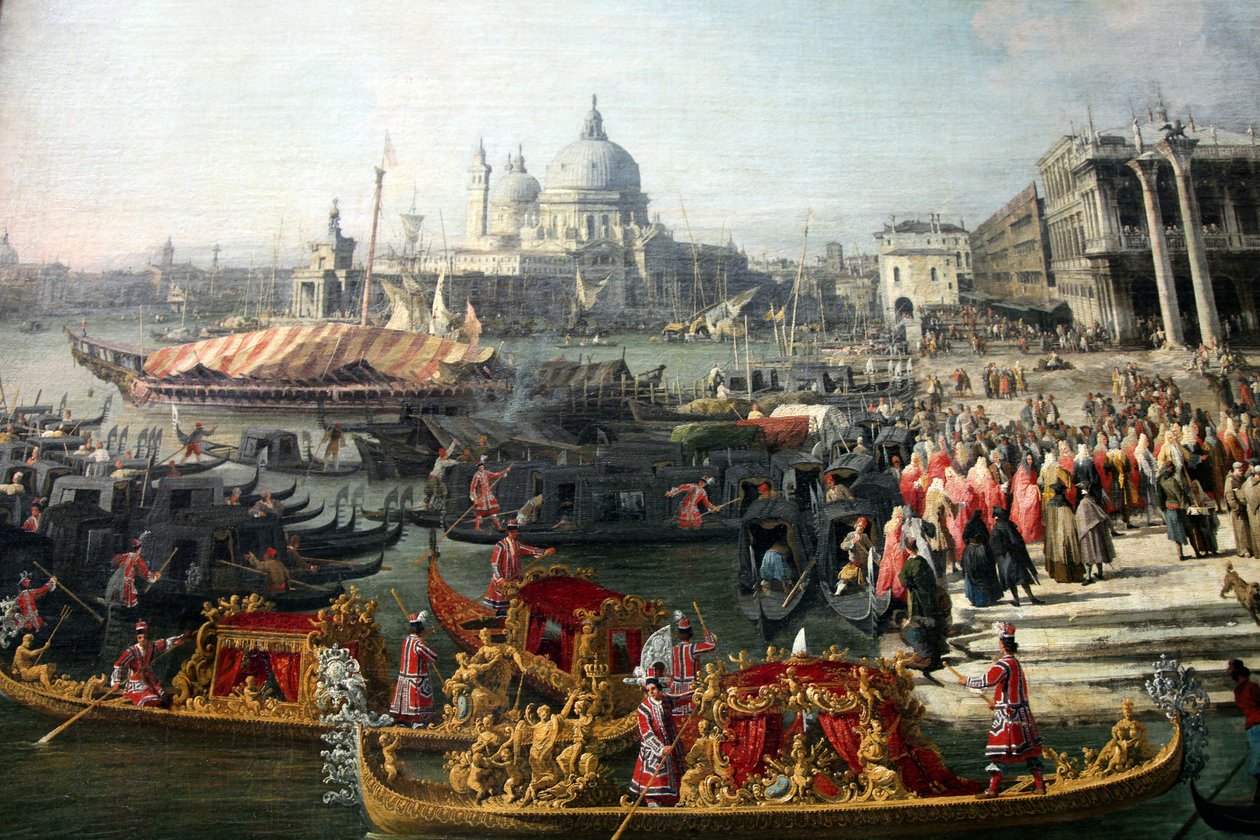 "Mottagning av den franska ambassadören i Venedig", 1726-1727 av Canaletto