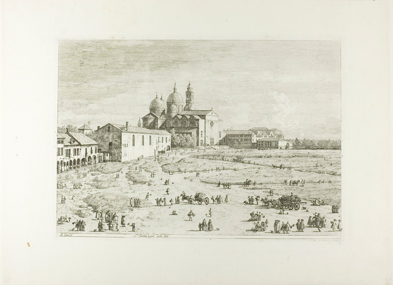S. Giustina in prà della Vale, från Vedute av Canaletto