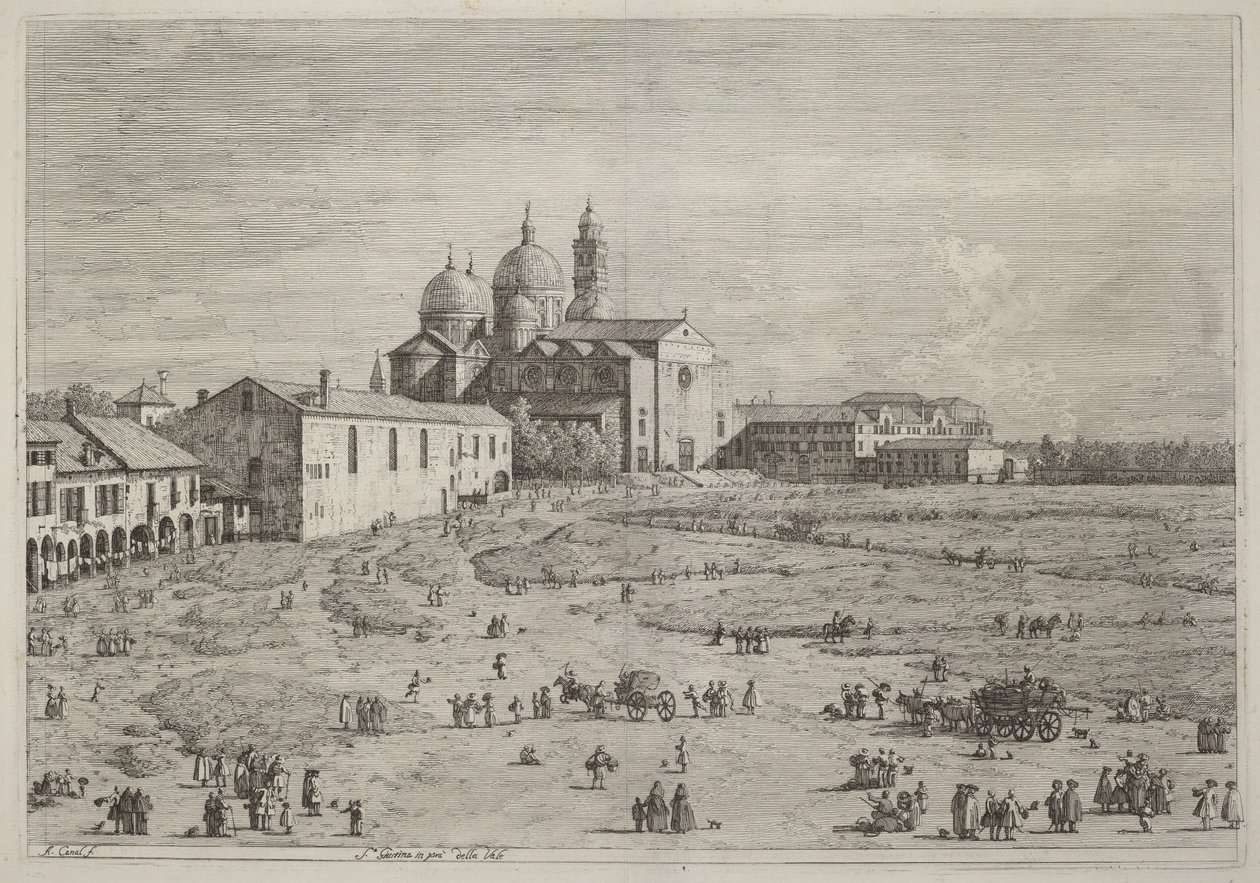 Santa Giustina in Prà della Valle av Canaletto
