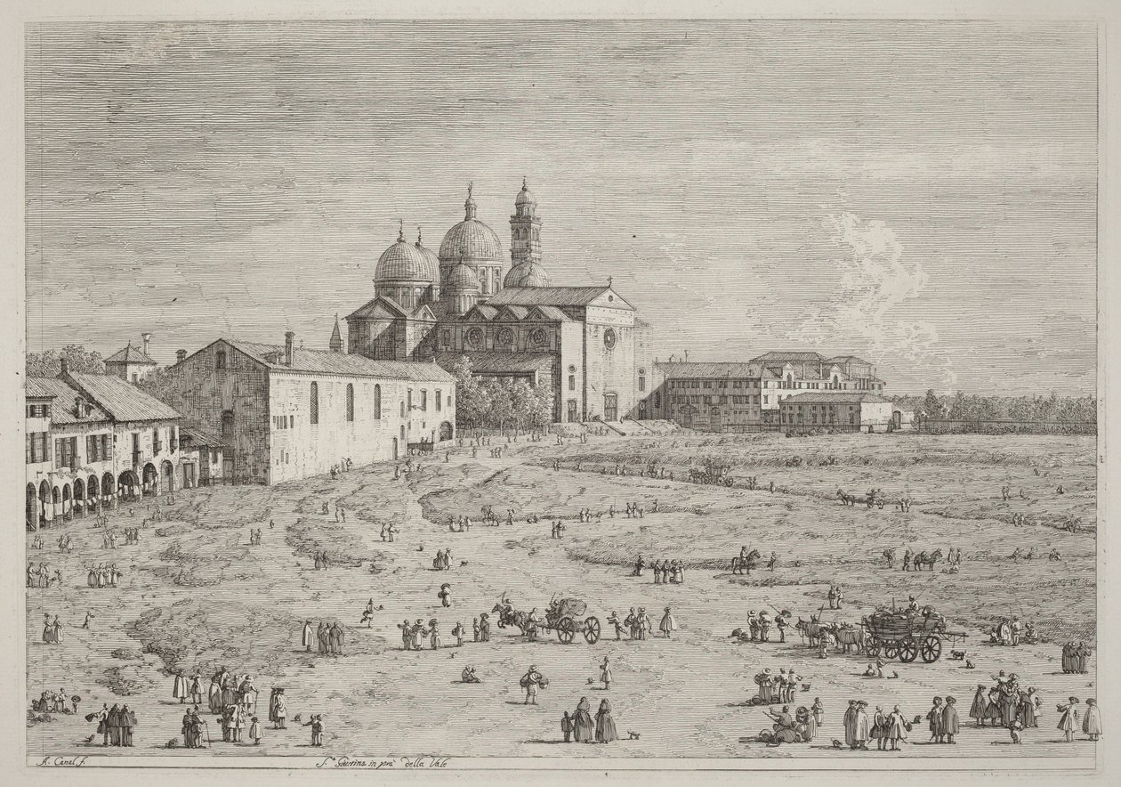Santa Giustina på Prà della Valle av Canaletto