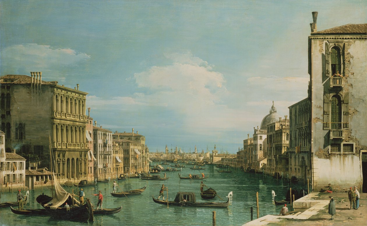 Canal Grande Venedig ser österut från Campo di San Vio av Giovanni Antonio Canal