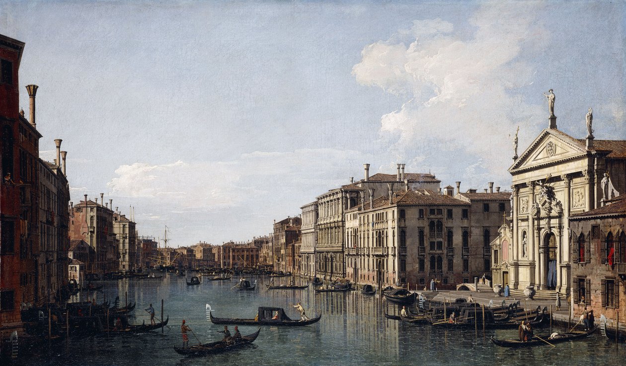 Canal Grande, Venedig, med utsikt mot sydost från San Stae till Fabbriche Nuove di Rialto, av Giovanni Antonio Canal