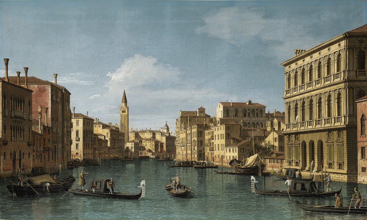 Canal Grande, Venedig, mot nordväst från Ca