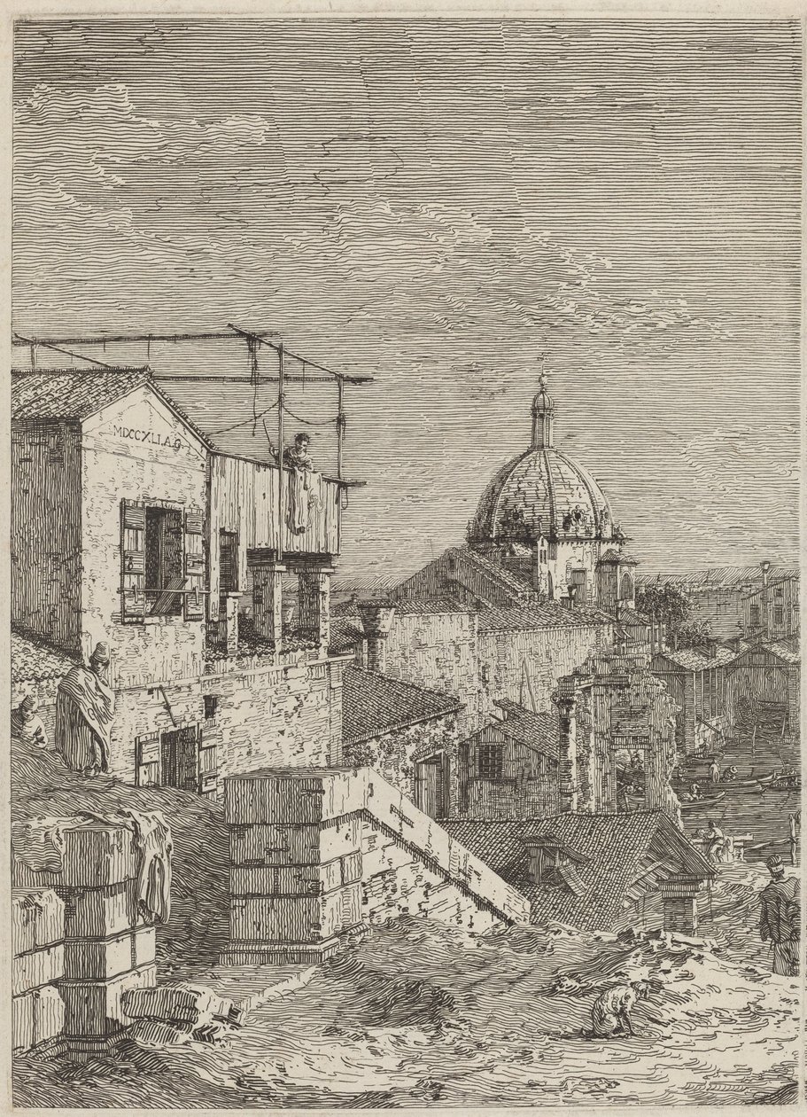 Huset med inskriptionen [vänster] av Canaletto