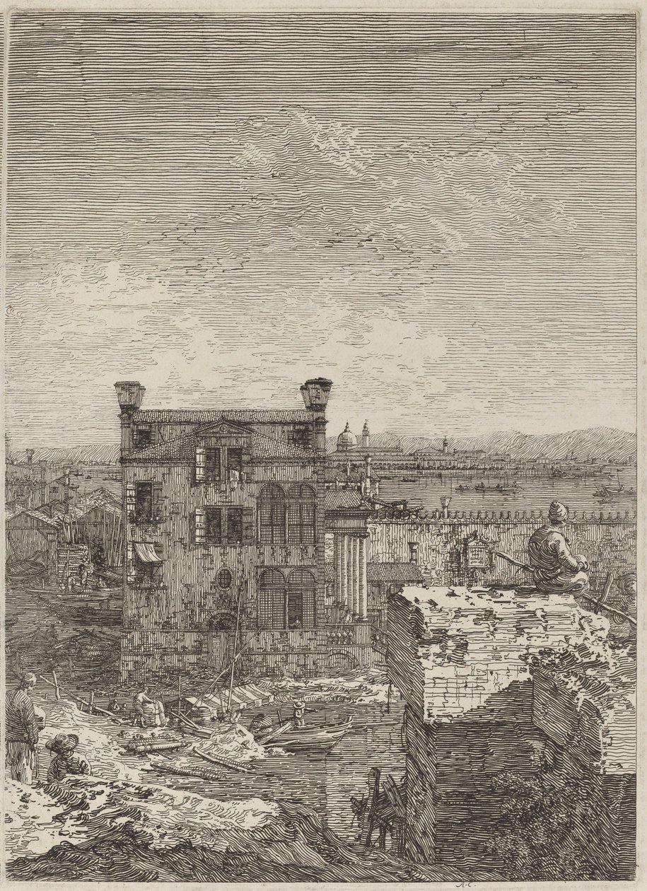 Huset med Peristylen av Canaletto