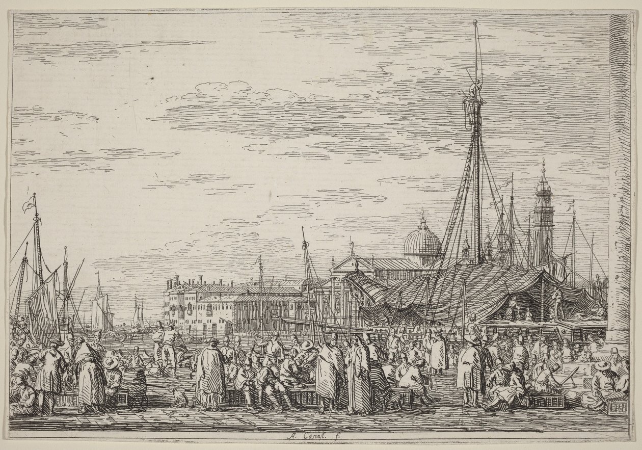 Marknaden på Molo av Canaletto