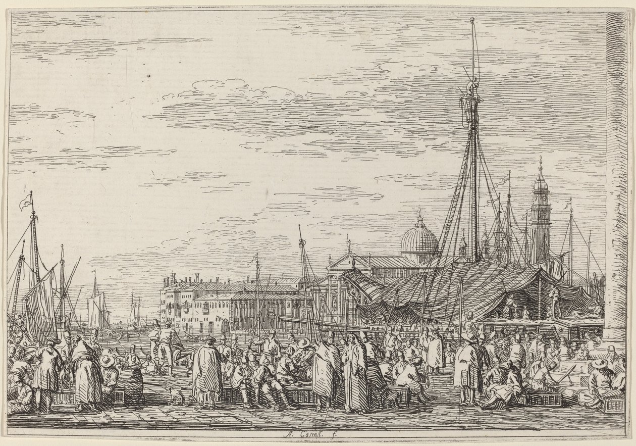 Marknaden på Molo, ca. 17351746. av Canaletto