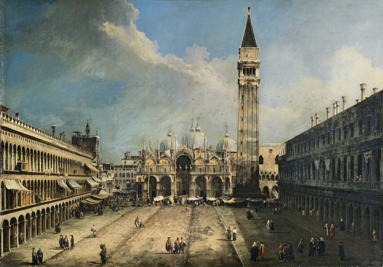 Piazza San Marco i Venedig av Canaletto
