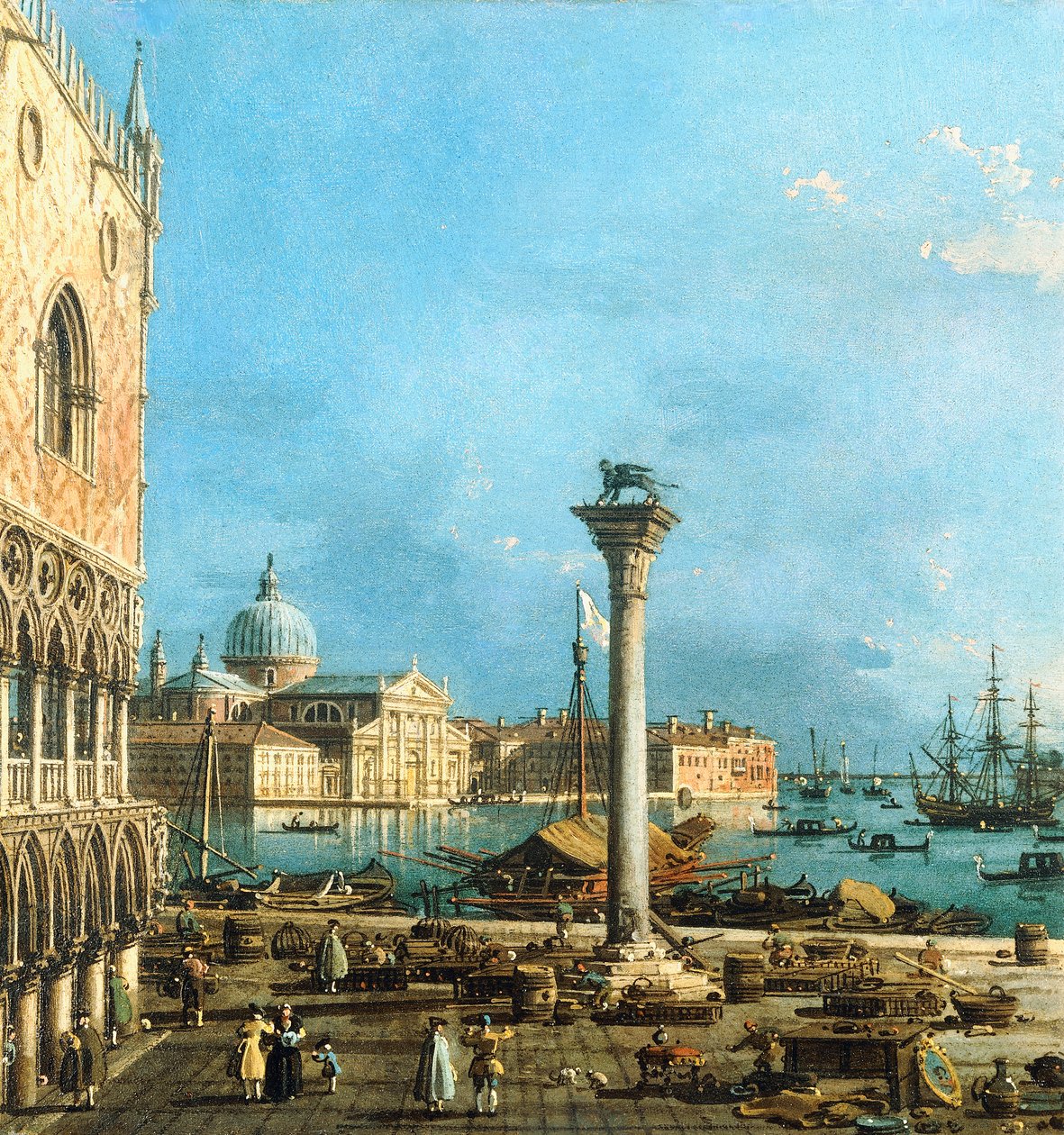 Piazzetta, Venedig, med Bacino di S. Marco och Isola di S. Giorgio Magiore, av Giovanni Antonio Canal