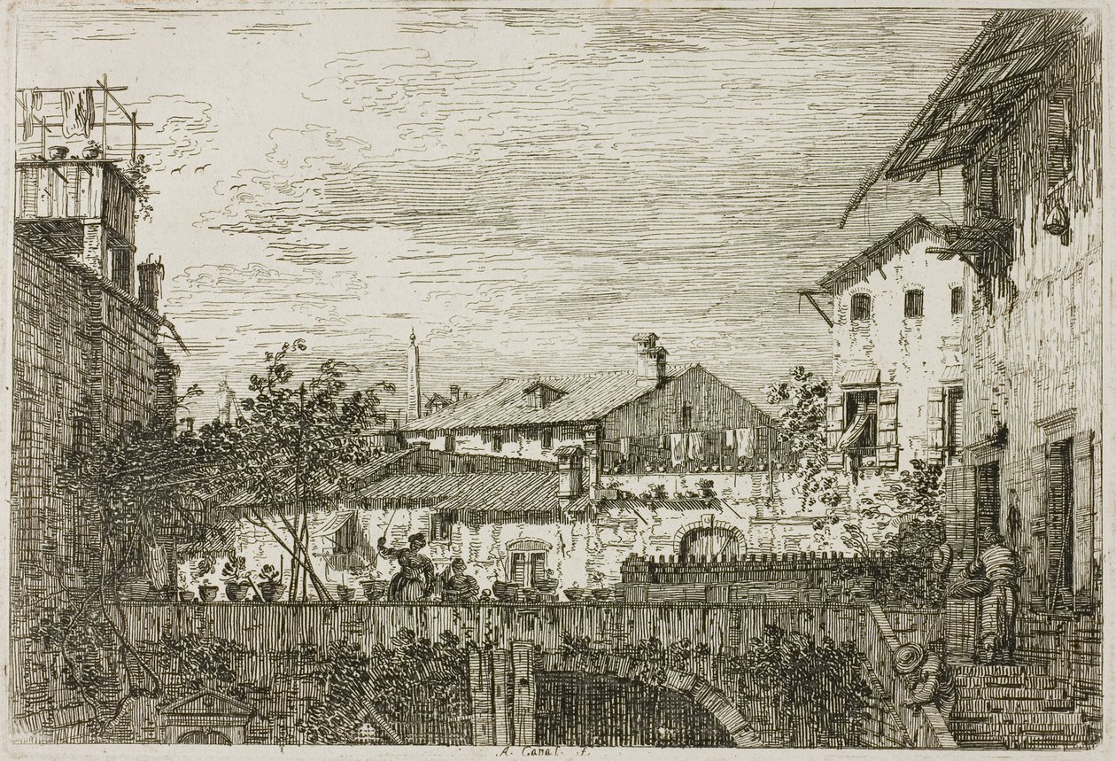 Terrassen, från Vedute av Canaletto