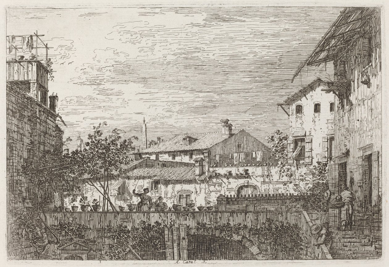 The Terrace [nedre höger] av Canaletto
