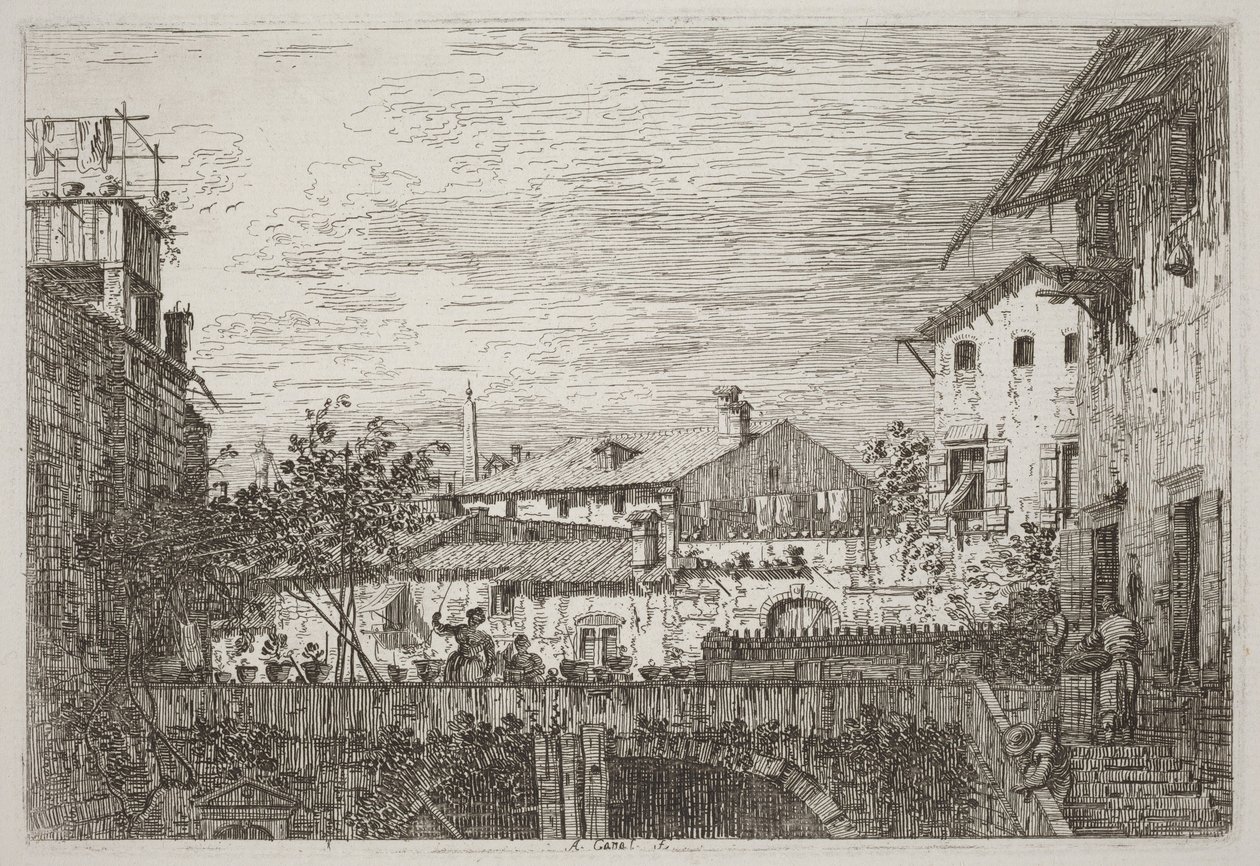 Terrassen [nedre högra hörnet] av Canaletto
