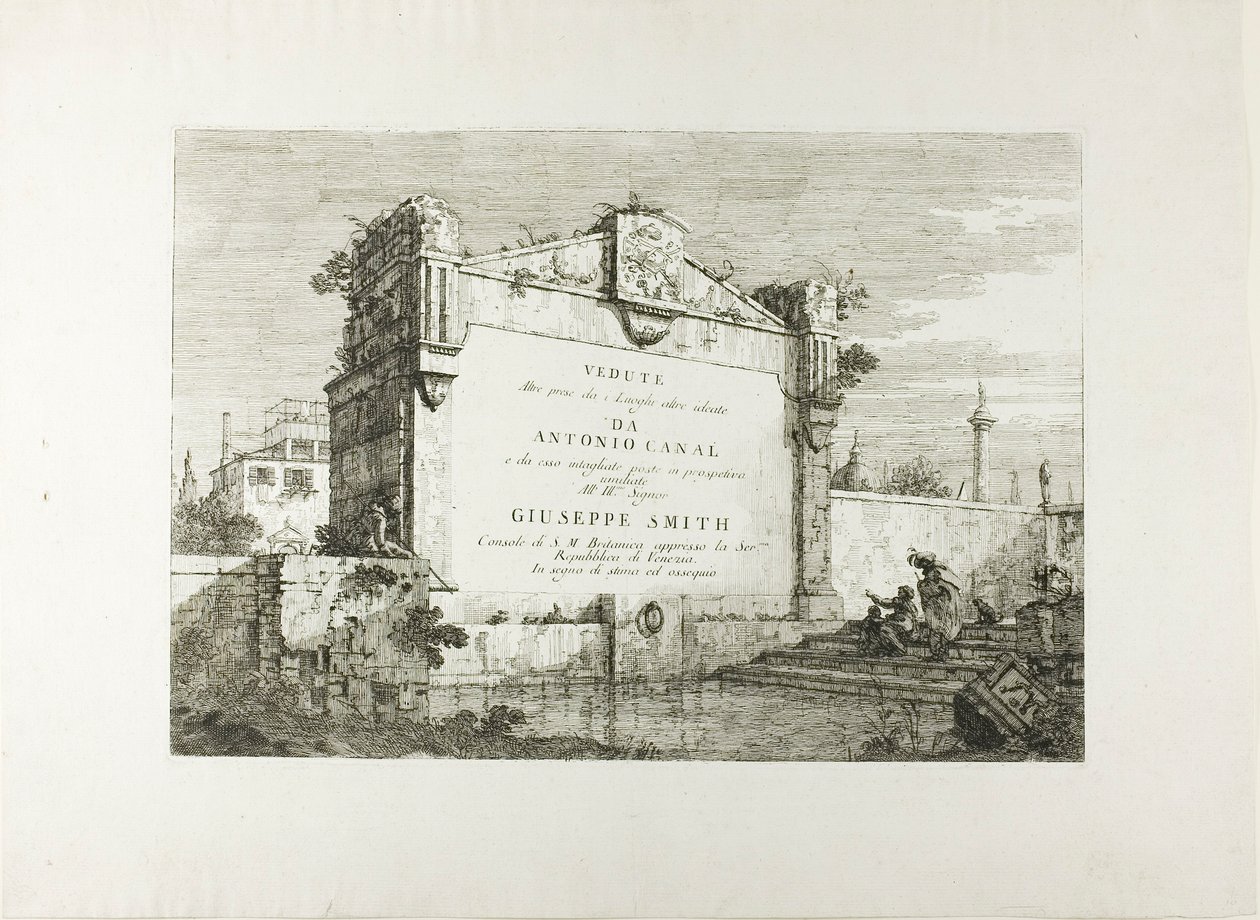 Titelblad, från Vedute av Canaletto