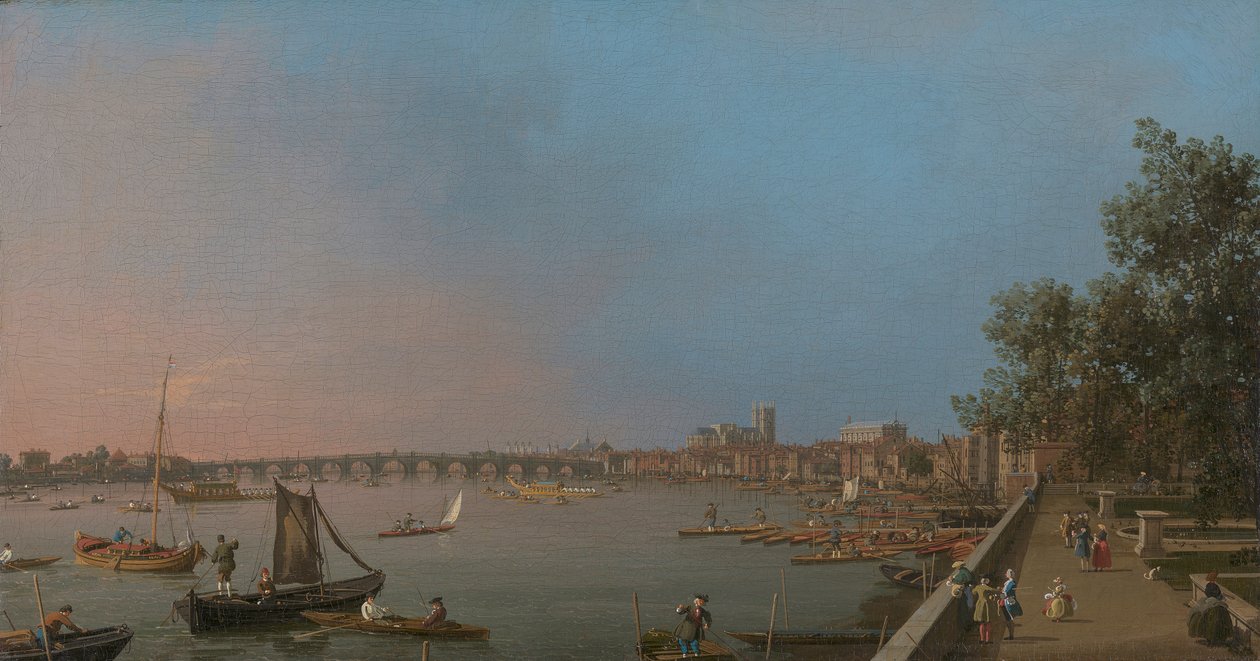 Westminster från Near the Terrace of Somerset House av Canaletto
