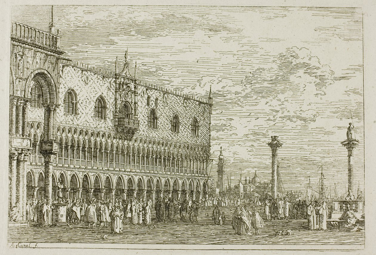 på Piera del Band V, från Vedute av Canaletto