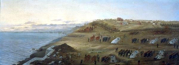 Argentinskt läger i Uruguaiana, Rio Grande, Brasilien av Candido Lopez