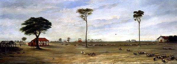 Befäst läger vid Pass of the Fatherland, Paraguay av Candido Lopez