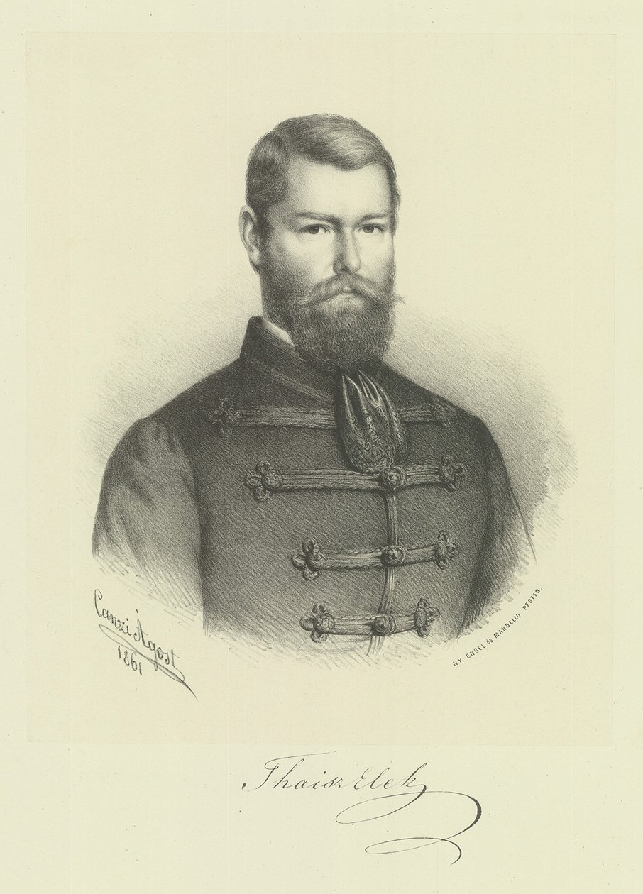 Portrait of Elek Thaisz av Canzi Ágost Elek