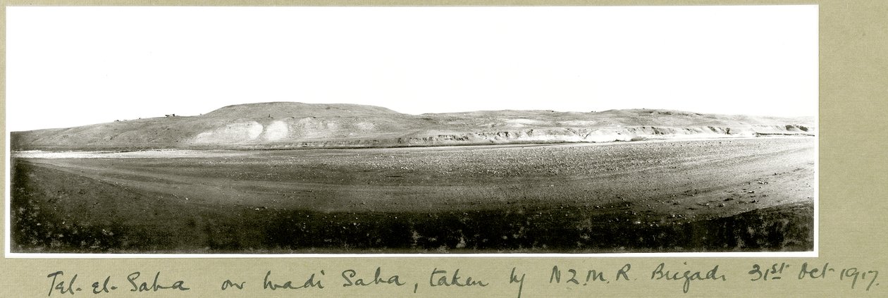 Tel-el-Saha, på Wadi Saha, tagen av N.Z.M.R. Brigade, 31 oktober 1917 av Capt. Arthur Rhodes