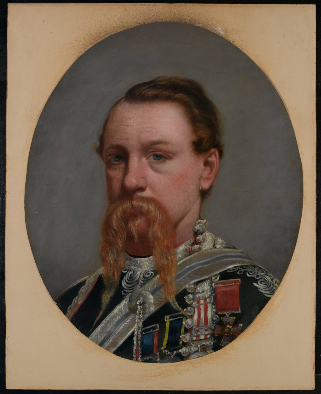 Major Frederick Robertson Aikman, VC, 4:e bengaliska infanteriet, ca 1860 av Capt. I.A. Goldingham