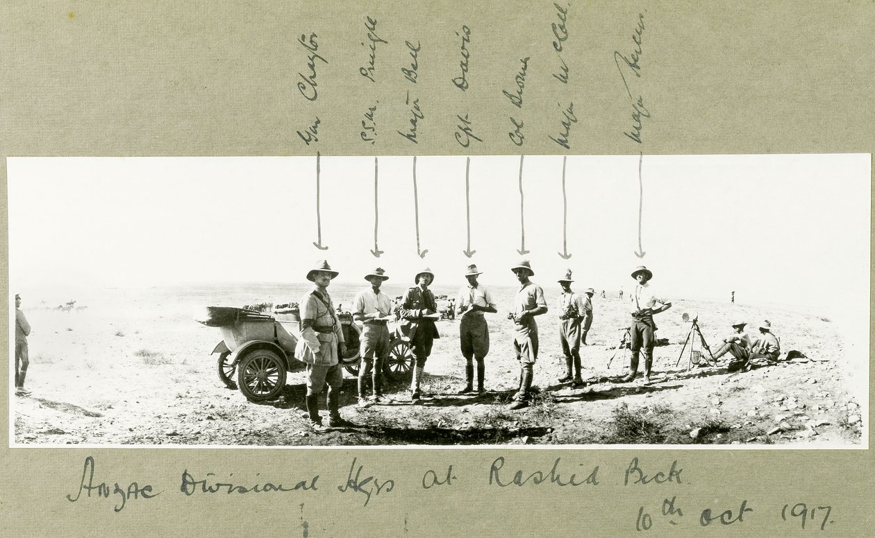 ANZACs divisionshögkvarter i Rashid Beck, oktober 1917 av Capt. Arthur Rhodes