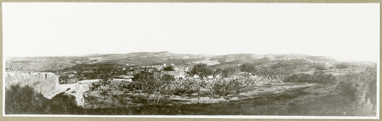 Betlehem: vy söderut med Herodium i fjärran, 1917 av Capt. Arthur Rhodes