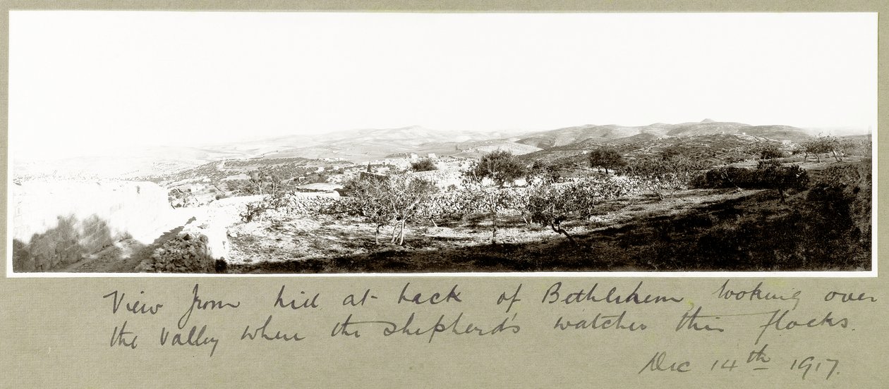Utsikt från kullen bakom Betlehem, 14 december 1917 av Capt. Arthur Rhodes