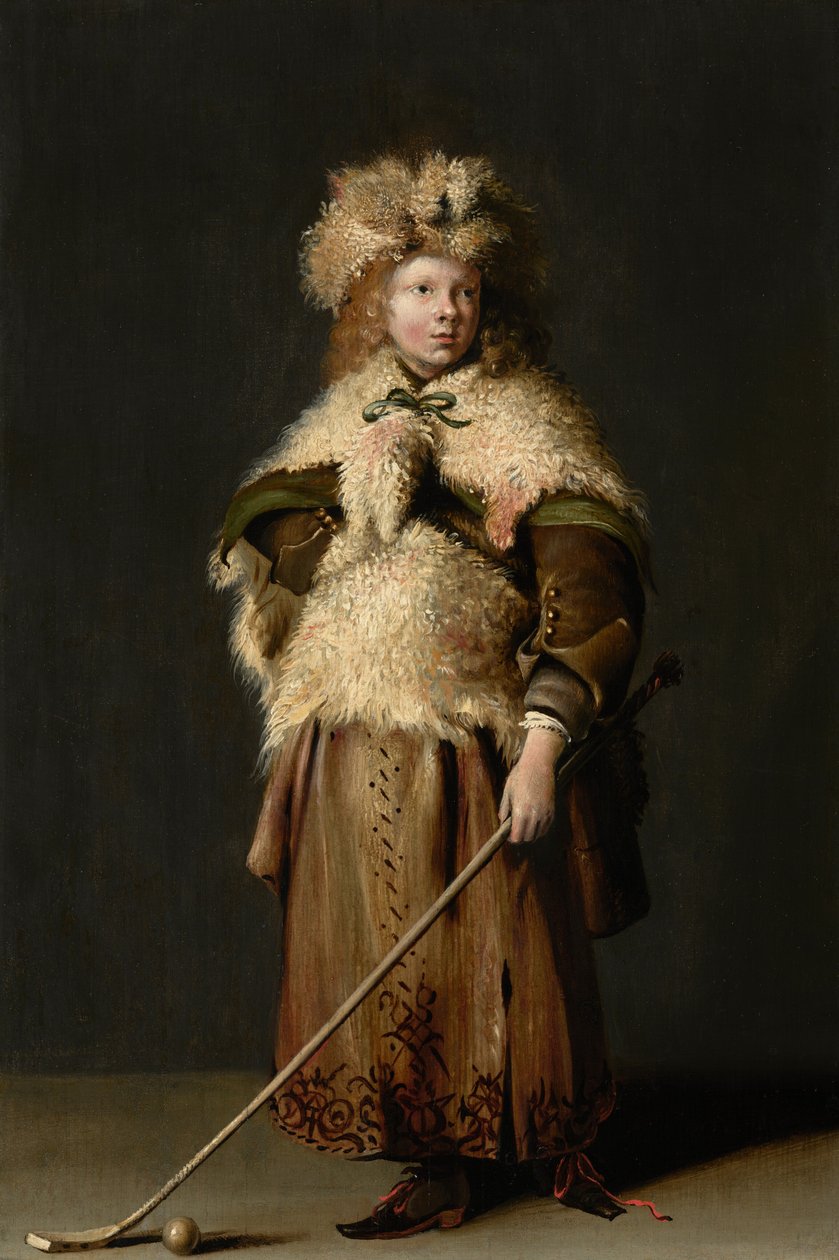 Moses ter Borch håller i en kolfklubba, ca 1655 (olja på pannå) av Capt. Frederick Parr