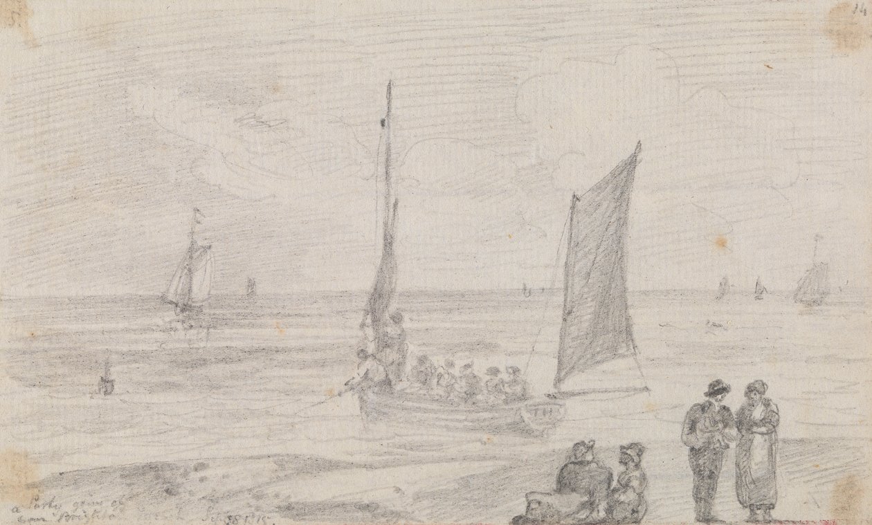 En fest pågår nära Brighton Beach, 18 september 1815 av Capt. Thomas Hastings